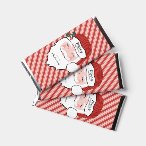 Cheerful Santa Face Hershey Bar Favors