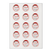 Cheerful Santa Face | Merry Christmas Edible Frosting Rounds (Sheet)
