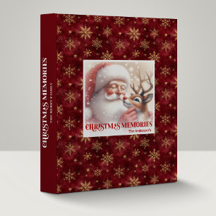 Cheerful Santa Rudolph Xmas Photo Memory Binder