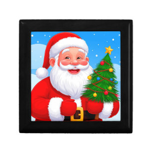 🎅 Cheerful Santa Tiny Tree Joyful Christmas Magic Gift Box