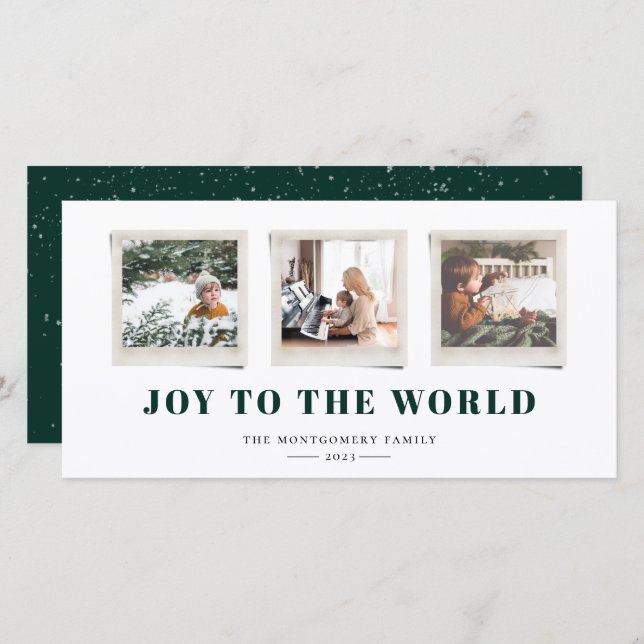 Cheerful Sentiments Snapshot Holiday Card (Front/Back)