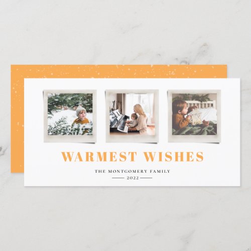 Cheerful Sentiments Snapshot Holiday Card