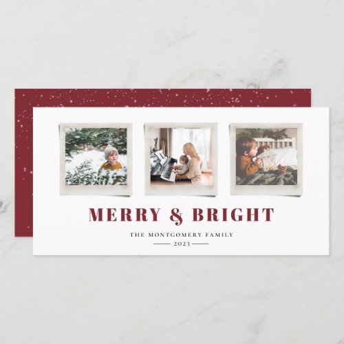 Cheerful Sentiments Snapshot Holiday Card