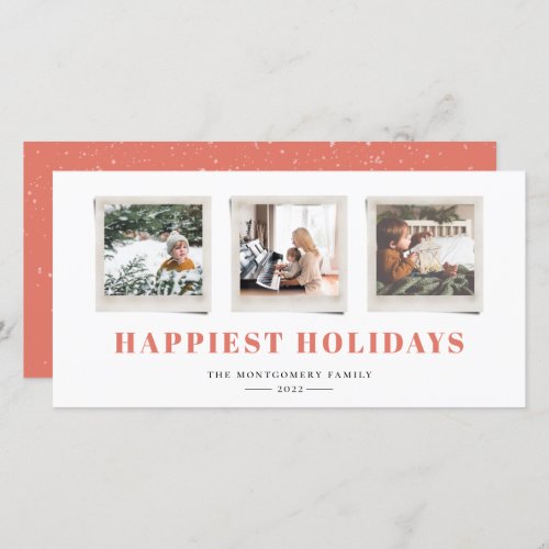 Cheerful Sentiments Snapshot Holiday Card