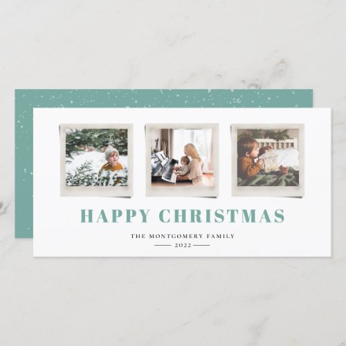 Cheerful Sentiments Snapshot Holiday Card