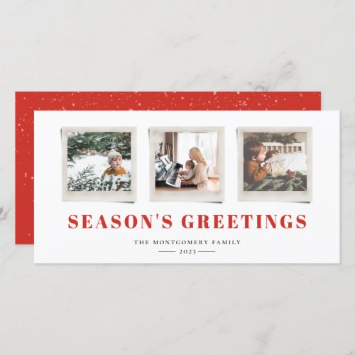 Cheerful Sentiments Snapshot Holiday Card