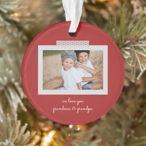 Cheerful Sentiments Snapshot Ornament