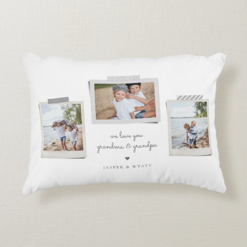 Cheerful Sentiments Snapshot Photo Accent Pillow