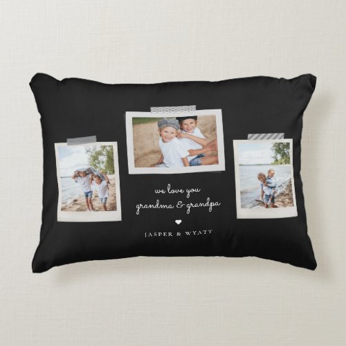 Cheerful Sentiments Snapshot Photo Accent Pillow