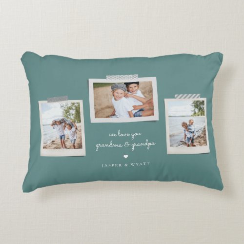 Cheerful Sentiments Snapshot Photo Accent Pillow