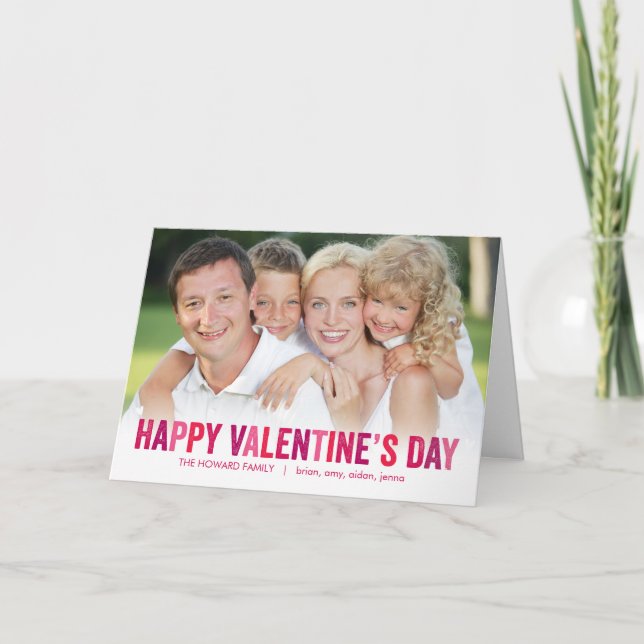 Cheerful Shades Valentine's Day Photo Card (Front)
