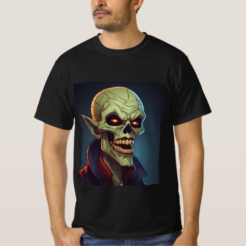 Cheerful Skeleton Sticker T_Shirt