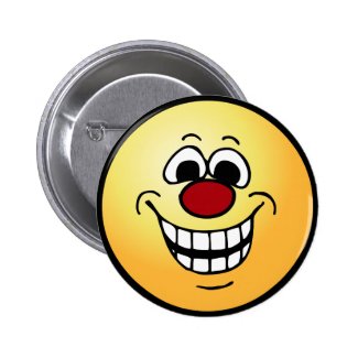 Cheerful Smiley Face Grumpey Pin
