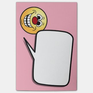 Cheerful Smiley Face Grumpey Post-It Notes