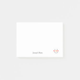Cheerful Snowman Custom Name Winter Holiday Post-it Notes