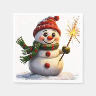 Cheerful Snowman Napkins