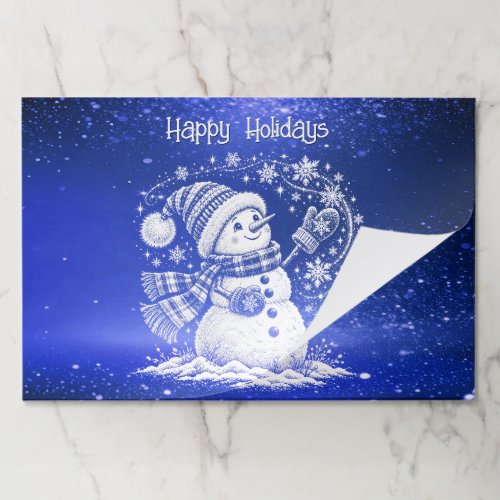 Cheerful Snowman Tearaway Placemat