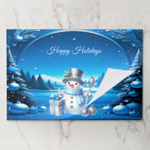 Cheerful Snowman Tearaway Placemat
