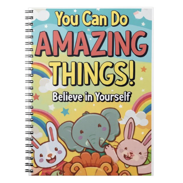 Cheerful Spiral Notebook for Big Dreamers (Front)