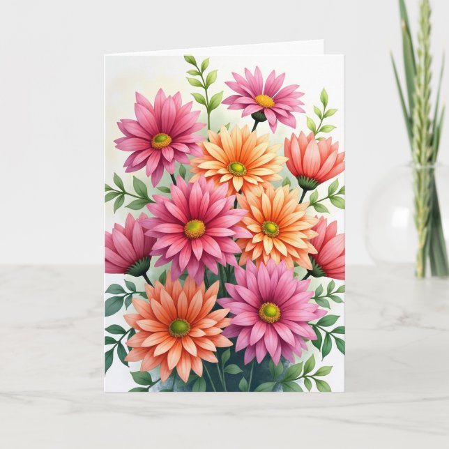 Cheerful Spring Birthday Card (Front)