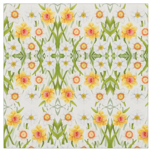 Cheerful Spring Daffodils Fabric