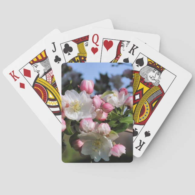 Cheerful Spring Flower Blossoms  Poker Cards (Back)