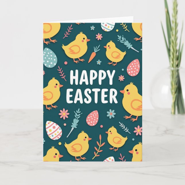 Cheerful Springtime Greeting Card (Front)