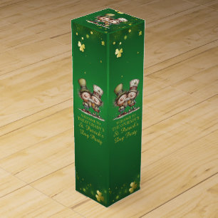 Cheerful St. Patrick’s Day Party Illustration Wine Box