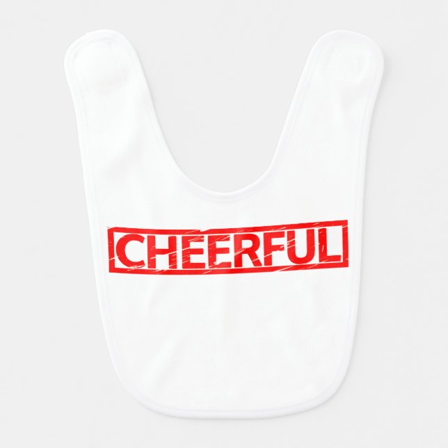 Cheerful Stamp Baby Bib (Front)