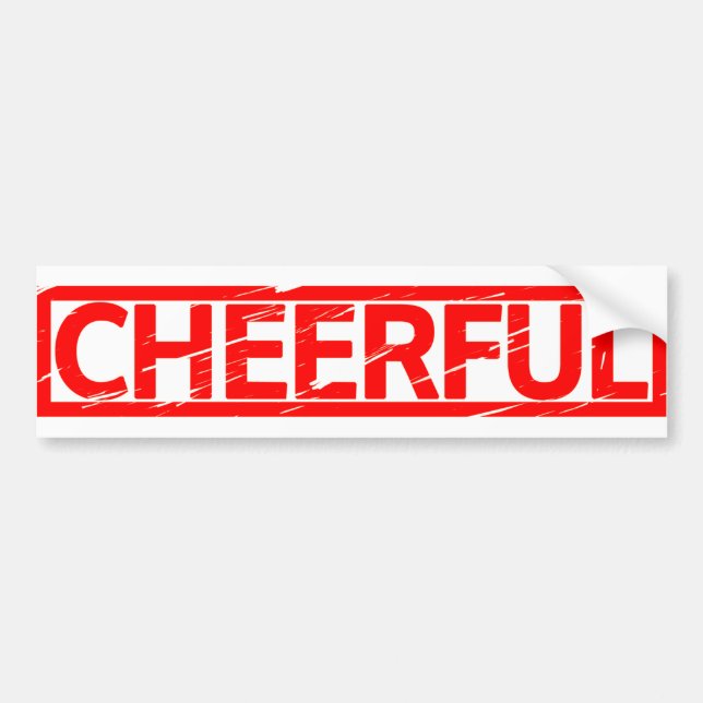 Cheerful Stamp Bumper Sticker (Front)