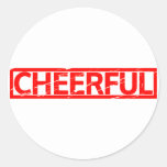 Cheerful Stamp Classic Round Sticker