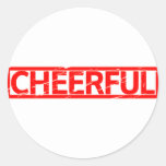 Cheerful Stamp Classic Round Sticker