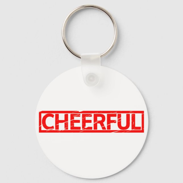 Cheerful Stamp Keychain (Front)