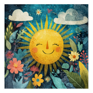 Cheerful Sun Overlooking Garden Acrylic Print