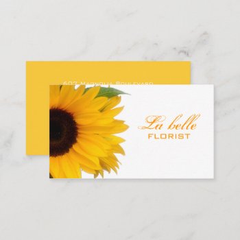 Cheerful Sunflower Business Card by floraluniverses at Zazzle