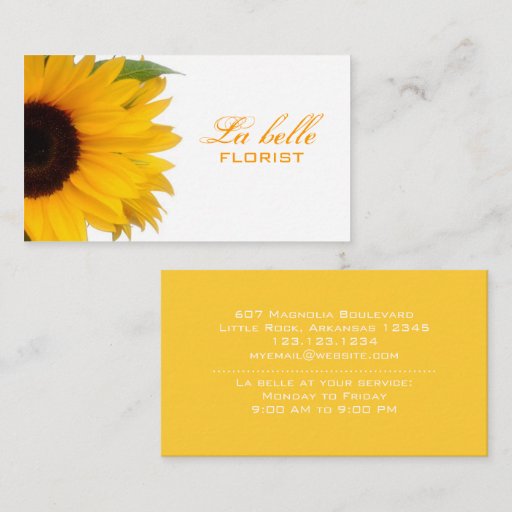 Customizable Florist Business Card
