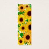 Cheerful Sunflowers Bookmark (Back)