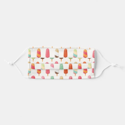 Cheerful  Sweets  icecreams popsicles Adult Cloth Face Mask (Front, Folded)