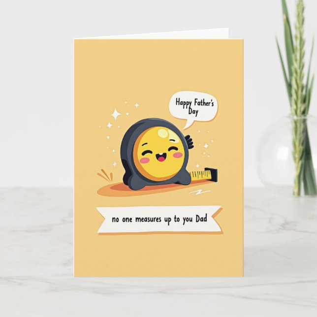 Cheerful Tape Measure Father Card (Front)