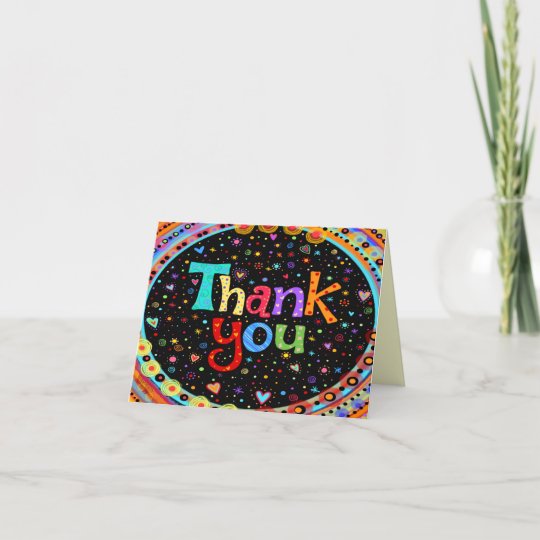 ‘Cheerful Thank You’ Inspirivity Thank You Card | Zazzle.com