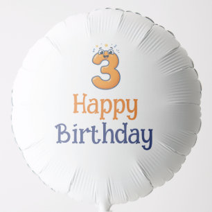 Cheerful Third Birthday Balloon