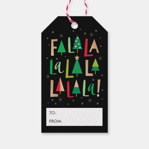 Cheerful Trees Christmas Gift Tags