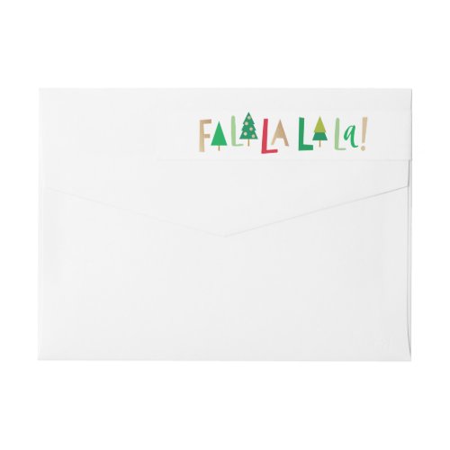 Cheerful Trees EDITABLE COLOR Christmas Wrap Around Label