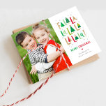 Cheerful Trees EDITABLE COLOR Holiday Cards<br><div class="desc">Celebrate the season with this modern and stylish holiday card from Berry Berry Sweet. Matching items and more design options are available at our store: www.berryberrysweet.com</div>