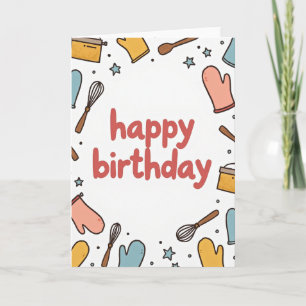 Cheerful Utensil Birthday Card