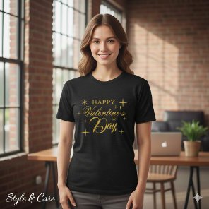 Cheerful Valentines Day Graphic Navy Blue Tri-Blend Shirt