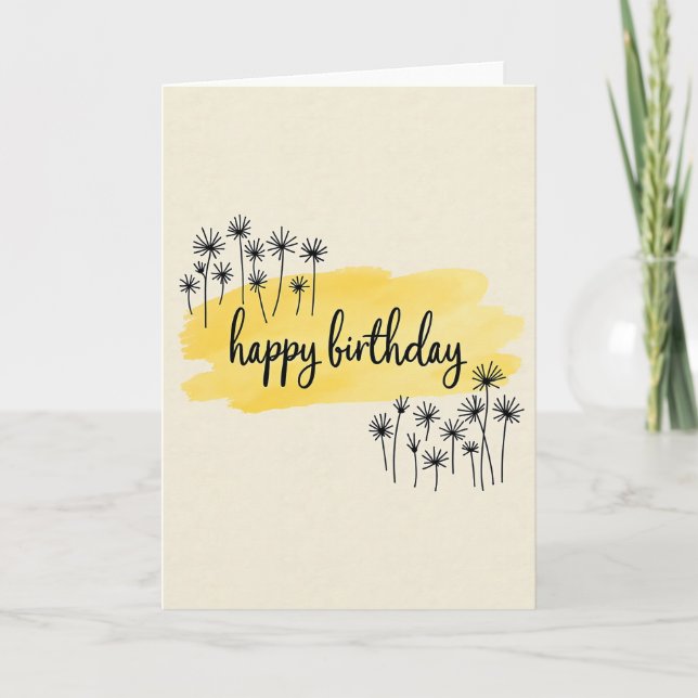 Cheerful Watercolor Brushstroke Card (Front)