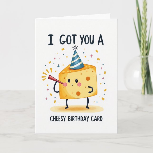 Cheerful Wedge Birthday Card (Front)