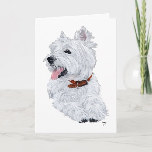 Cheerful West Highland White Terrier Card