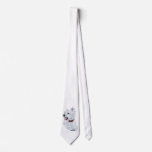 Cheerful West Highland White Terrier Neck Tie